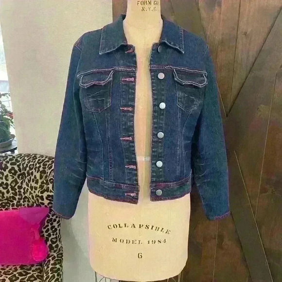 Custom repurposed Zanani Jean Jacket Size Medium - Picture 4 of 10